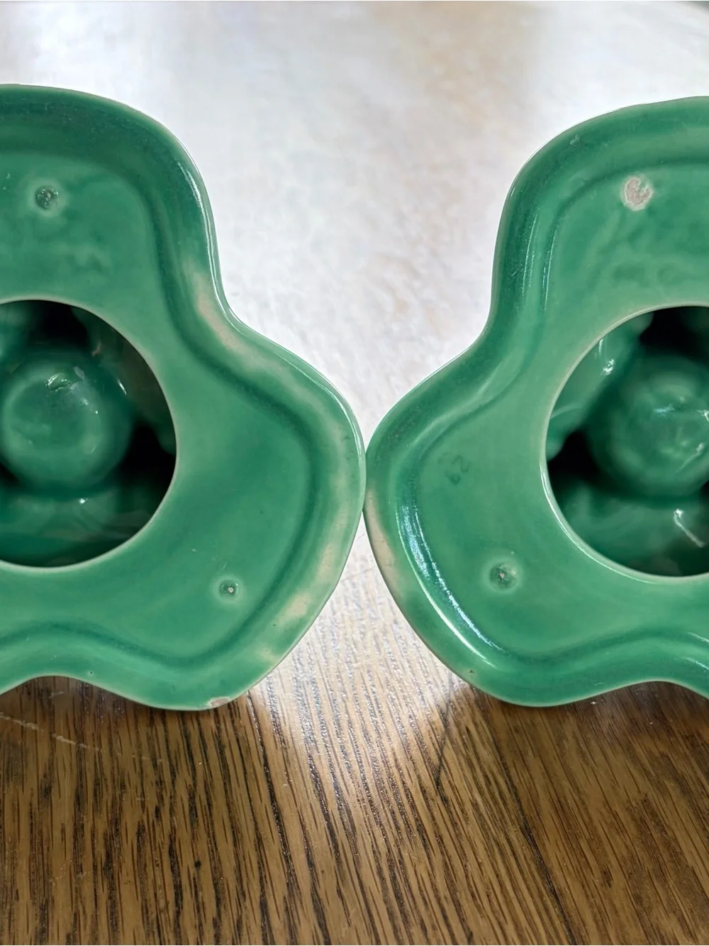 Green Ceramic Decorative Candle Holders - Home Accents Fiestaware